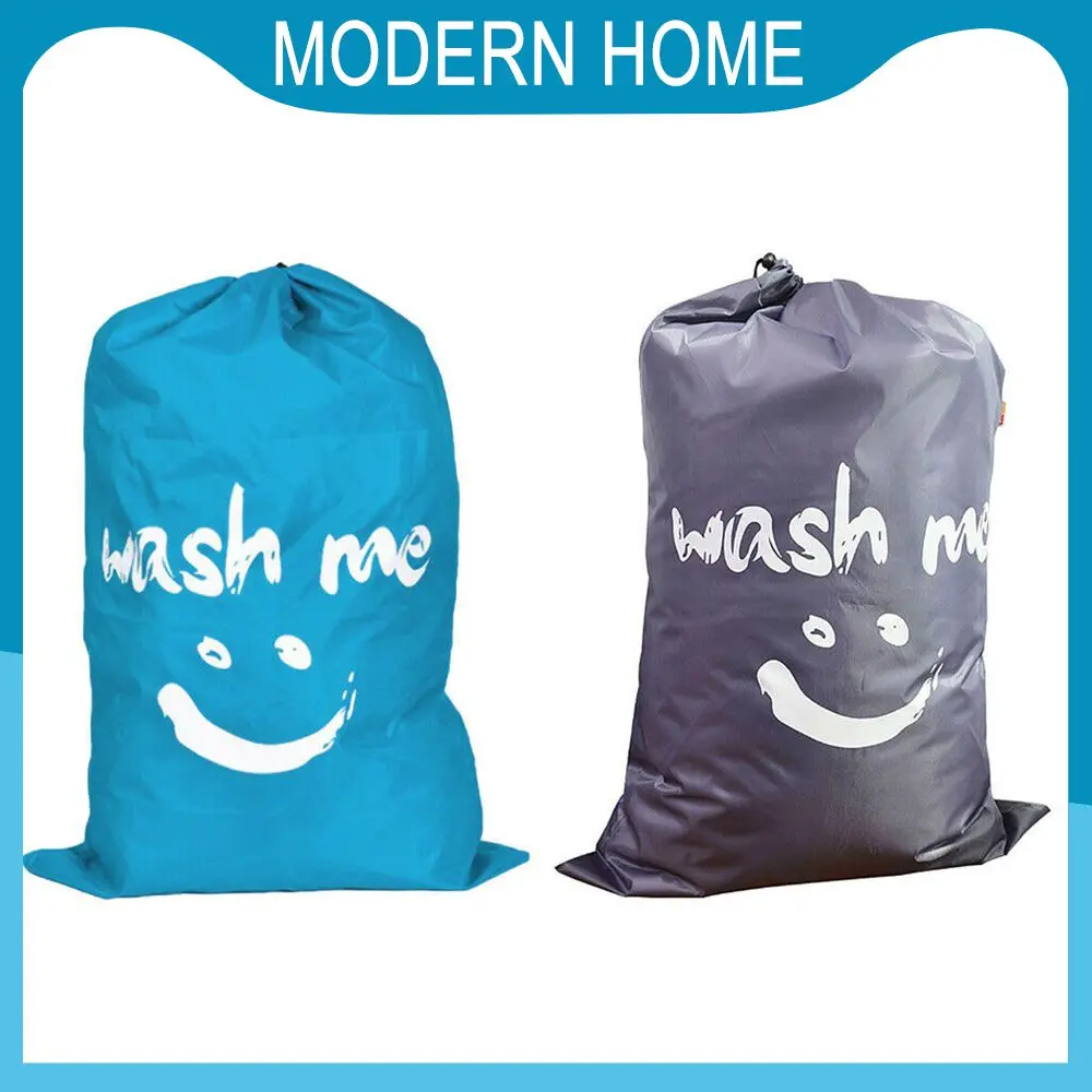 

Washable Laundry Bag Large Capacity Smiley Face Printing Drawstring Bag Oxford Cloth Storage Bag Household Dirty Clothes 2023