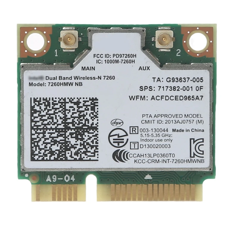 

Mini PCI-E WiFi Card forHP Laptop 717382-001 Wireless-N Network Card 7260HMW 300Mb Wlan half PCI-E 7260HMW-NB