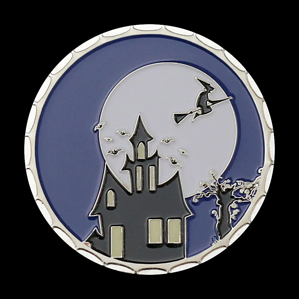 Коллекционная сувенирная монета для Счастливого Хэллоуина креативный подарок