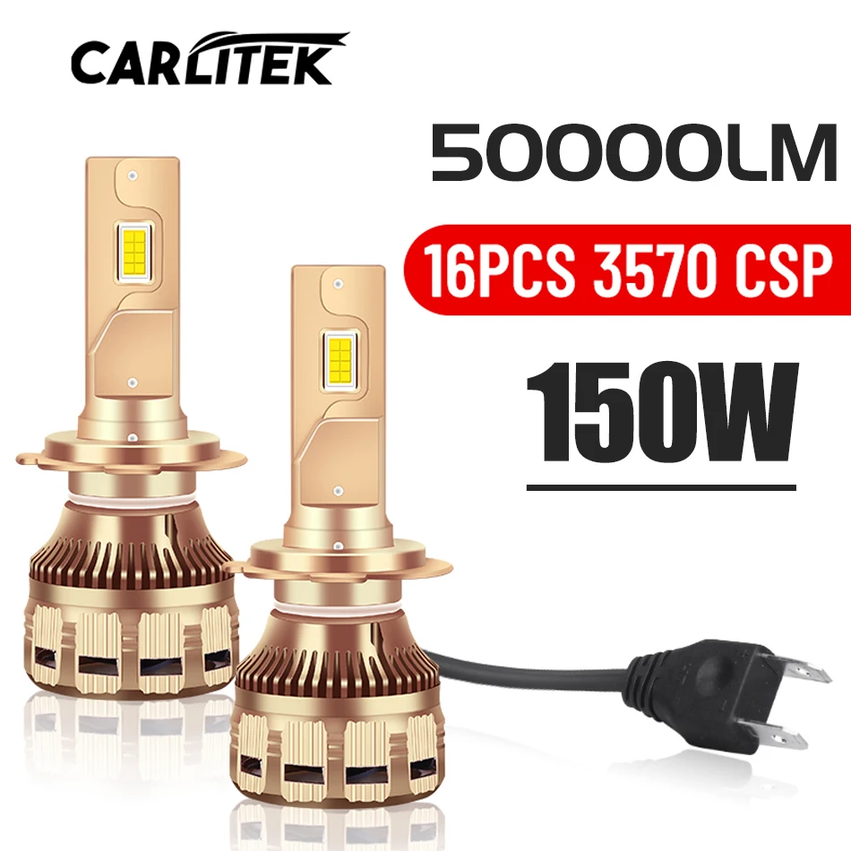 

H7 LED H4 Headlight Bulbs CSP LED H1 Lamps H11 H8 H9 9005 9006 9012 HIR2 HB3 HB4 Fog Lights 150W 6000K PTF Ice Turbo 12V 50000LM