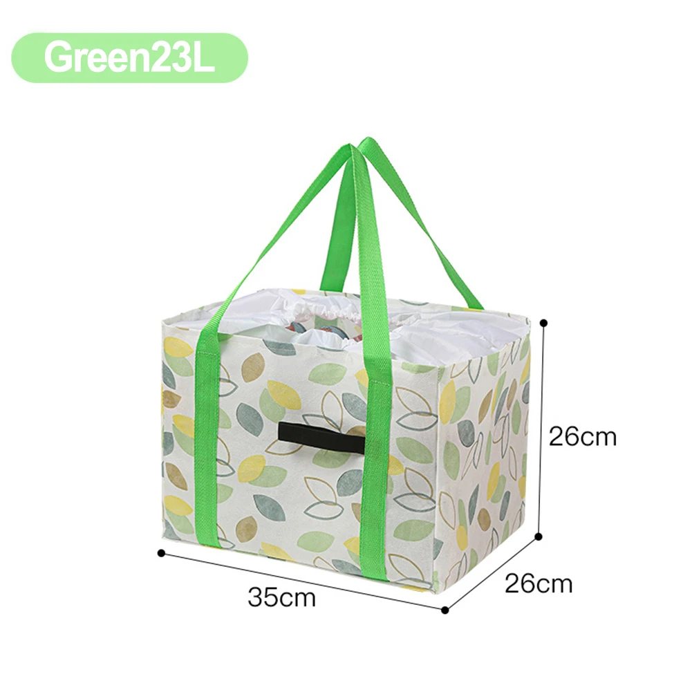 

Bags Tote Insulation Bag Kitchen Tools 35x26x26cm AI Foil Green Insulated Cool Bag Laminated Non-woven Picnic Bags