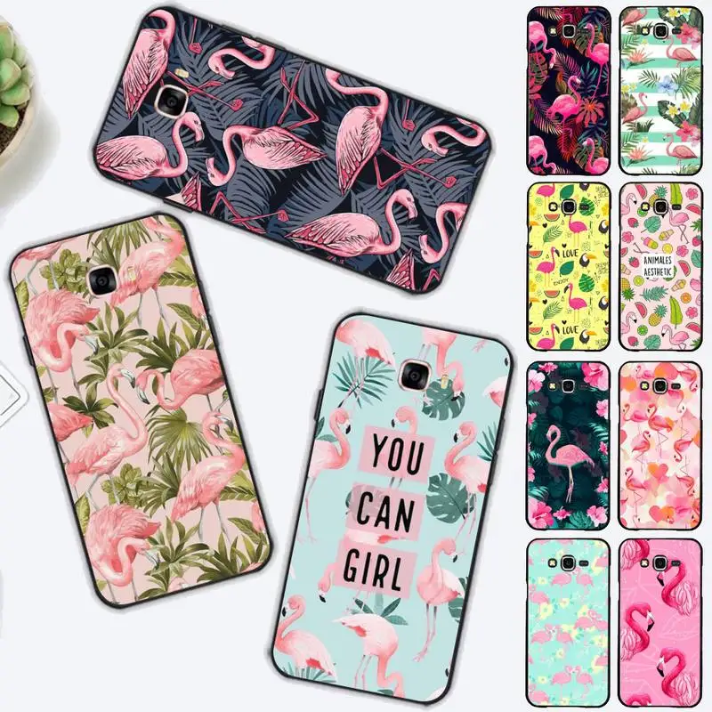 

Animal Flamingo Cute Phone Case for Samsung J 2 3 4 5 6 7 8 prime plus 2018 2017 2016 core