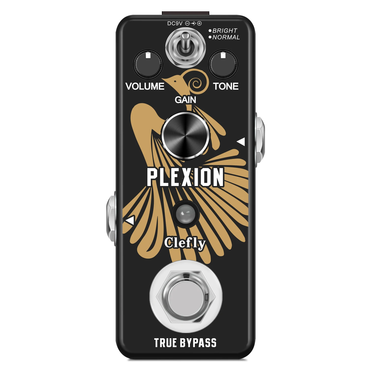 

Clefly Plexion Distortion Pedal for Guitar & Bass with Bright and Normal Mode True Bypass LEF-324