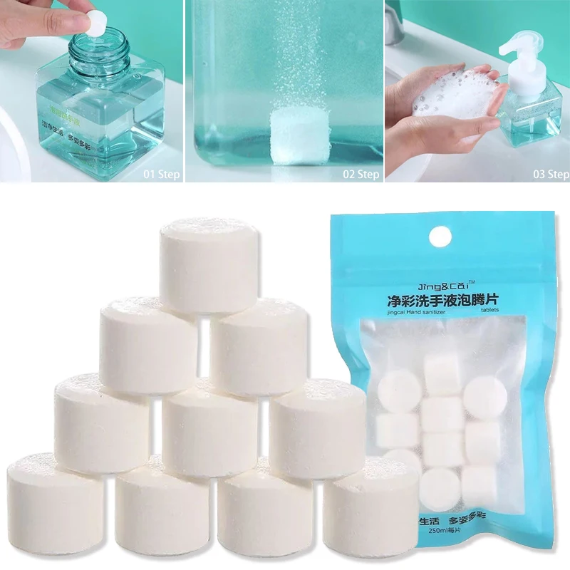

1Bag Soap Water Melt Effervescent Tablet Foam Hand Sanitizer Washing for Skin Cleaning Natural Moisturize Clean Hands Soaps