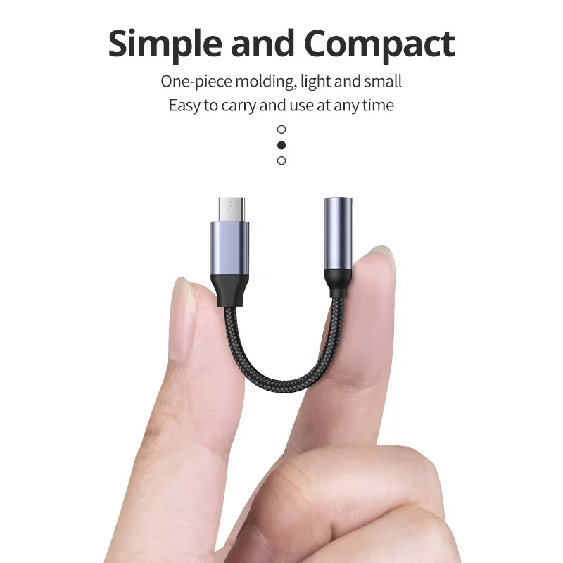 

USB Type C To 3.5mm Audio Jack Adapter For Wired Headphones Connecting Cellphones Type C To Earphones Cable Adapters