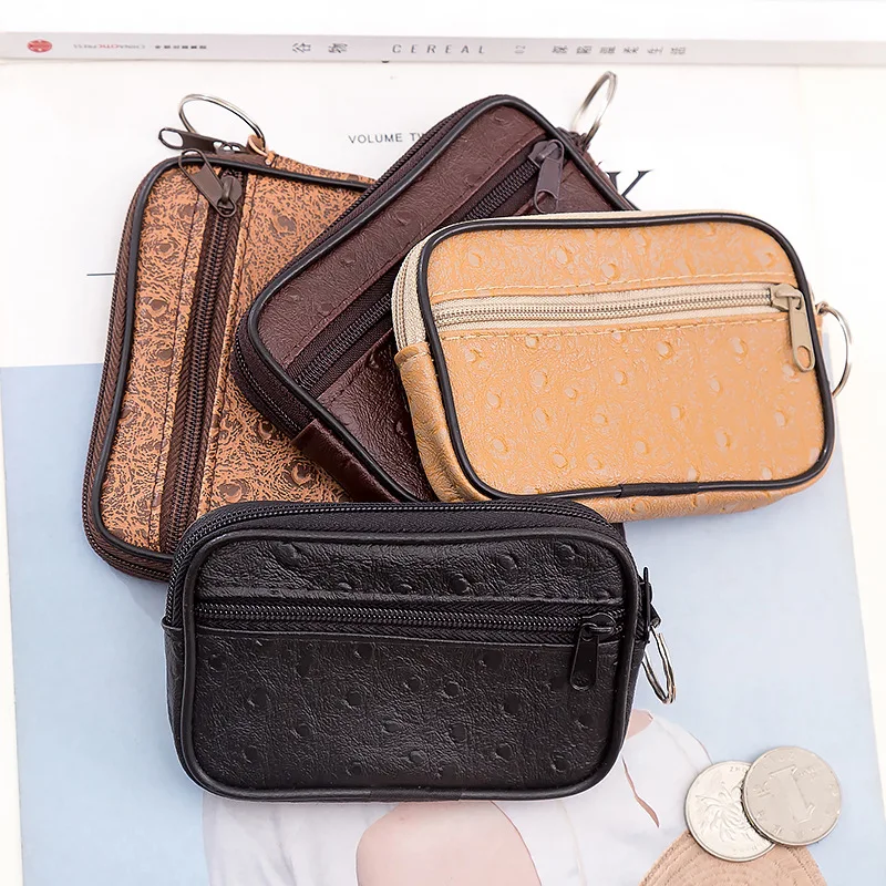 PU Leather Coin Purses Women's Small Change Money Bags Pocket Wallets Key Holder Case Mini Functional Pouch Zipper Card Wallet