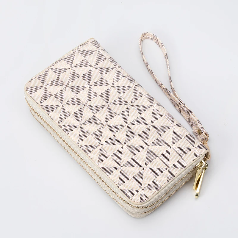 

Double Zipper Long Men Wallet Wristlets Bags Clutch Purse for Women Bag Designer Male Wallet Woman Credit Card Holder Phone Bag