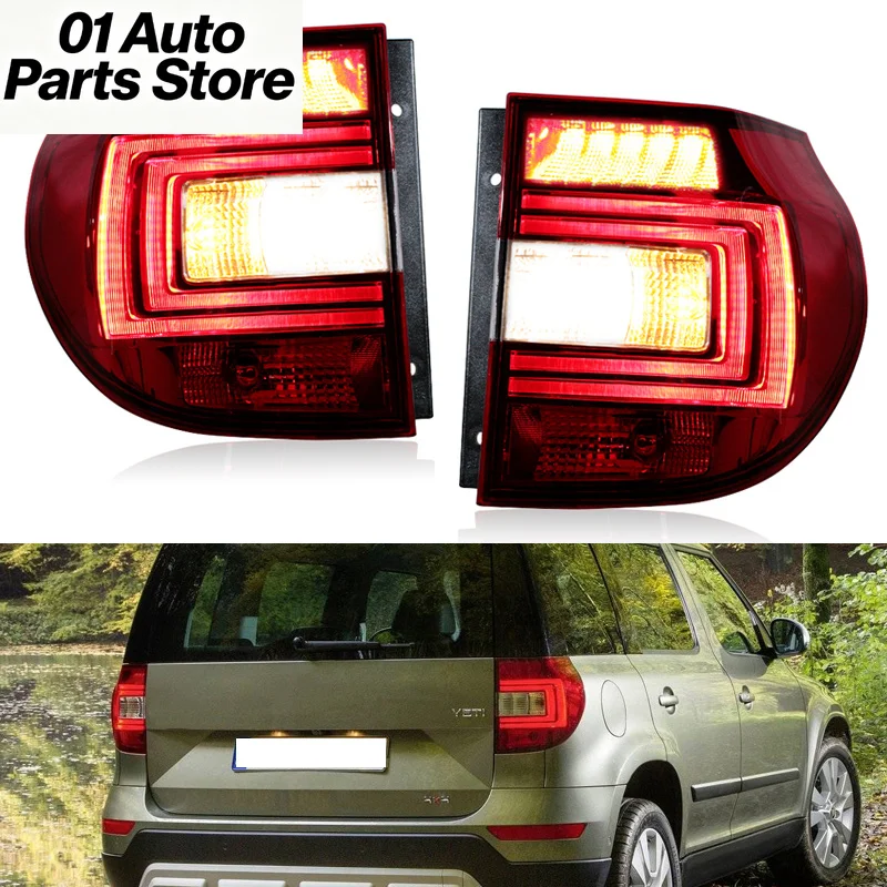 Фото Светодиодный задний фонарь для Skoda Yeti 2014-2017: бамперный фонарь, стоп-сигналы, указатели поворота, комплект задних фонарей 5LD945095A 5LD945096A №1