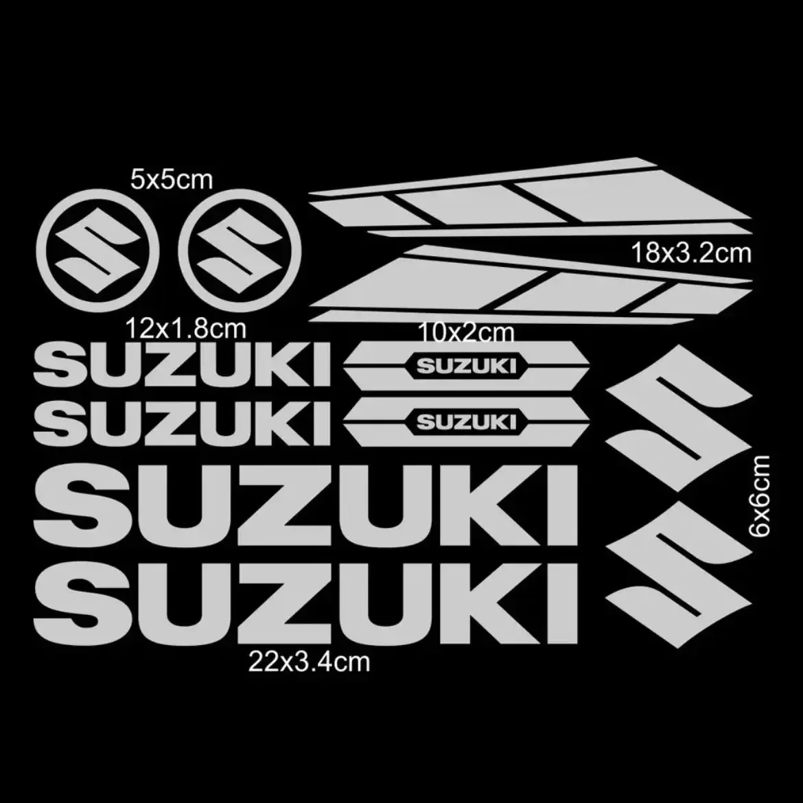 Набор Виниловых Наклеек Для Мотоцикла Suzuki Водостойкая Светоотражающая Наклейка