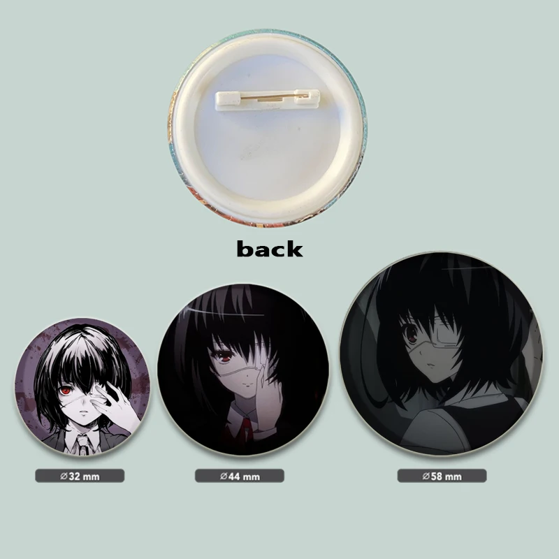 Брошь с аниме принтом Mei Misaki