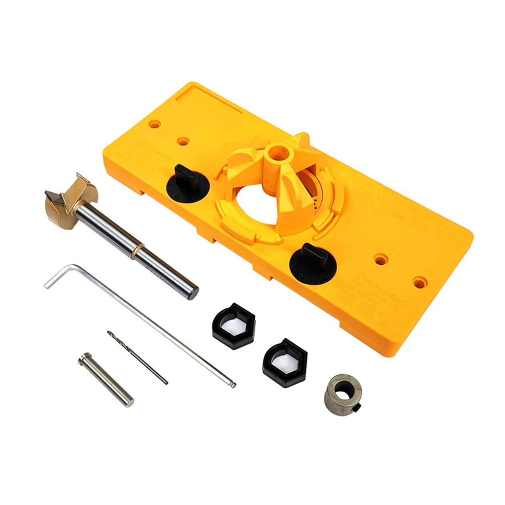 

1 Set Door Hinge Jig Convenient Simple Drill Template Tool Wood Work Furniture Uses Drilling Tools for Woodworking Use Blue