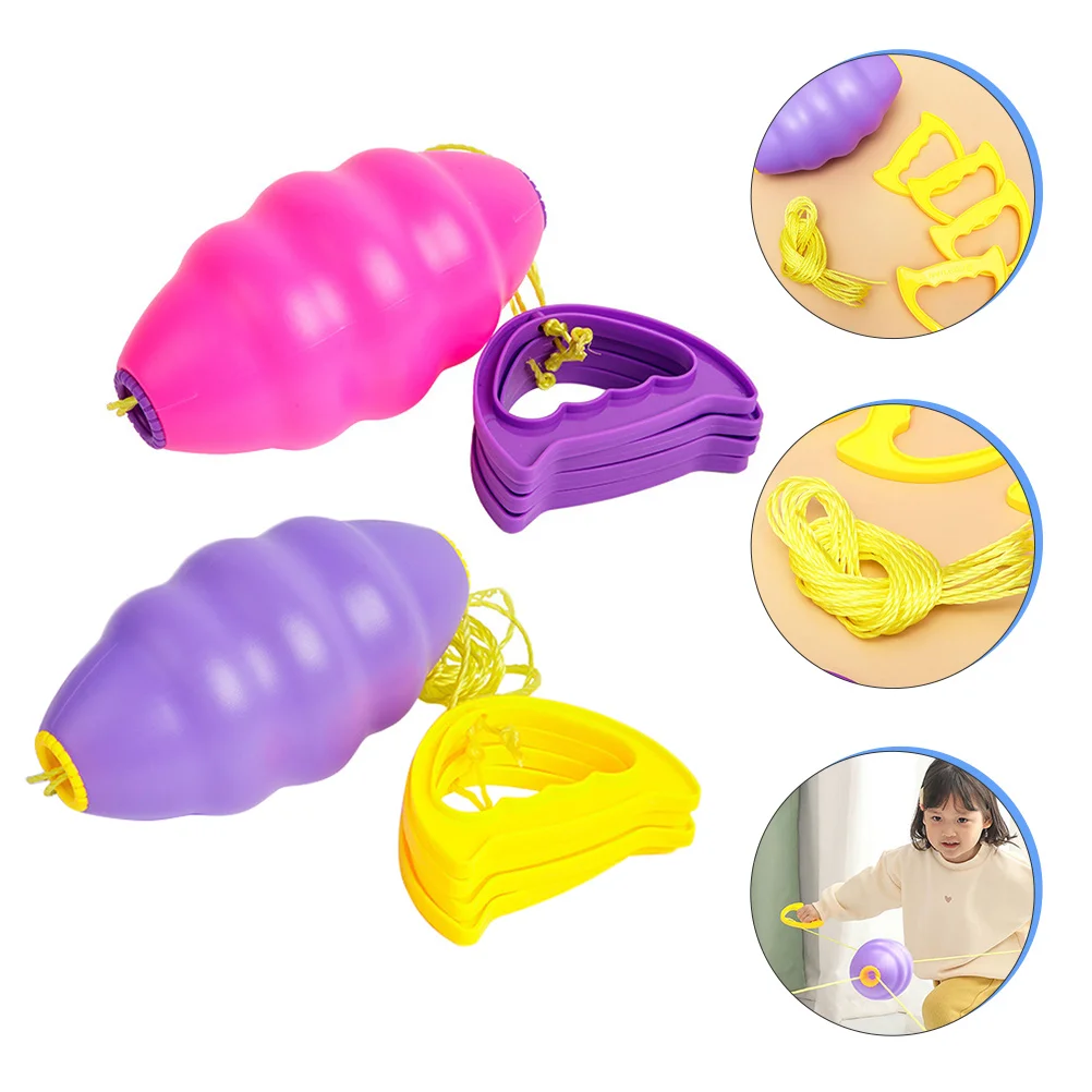 

2 Pcs Rally Ball Kids Sports Toys Double Pulling Hand Balls Exercising Cheerball Children Plastic Parent-child