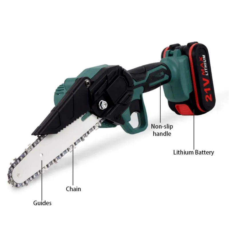 

Brushless 6 Inch Electric Chain Saw Rechargeable Handheld Pruning Mini Wood Power Tool For 21V Battery