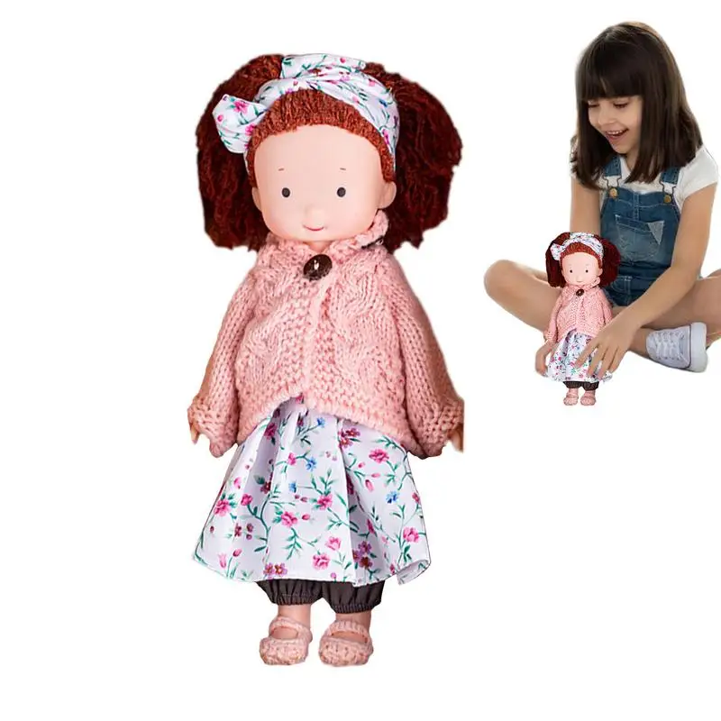 

Куклы Waldorfs для малышей, 12 дюймов, ручная работа, вязаные плюшевые милые куклы, мягкая игрушка, милые куклы, мягкая игрушка для девочек, Рождество