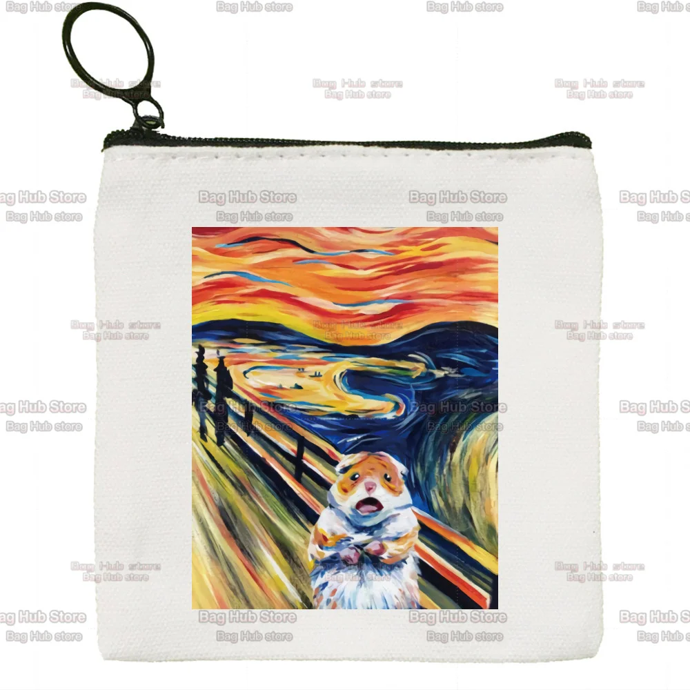 I Love My Hamster Best Hamster Mom Ever Original Mini Coin Purse Small Bag Cute Niche Canvas Coin Purse