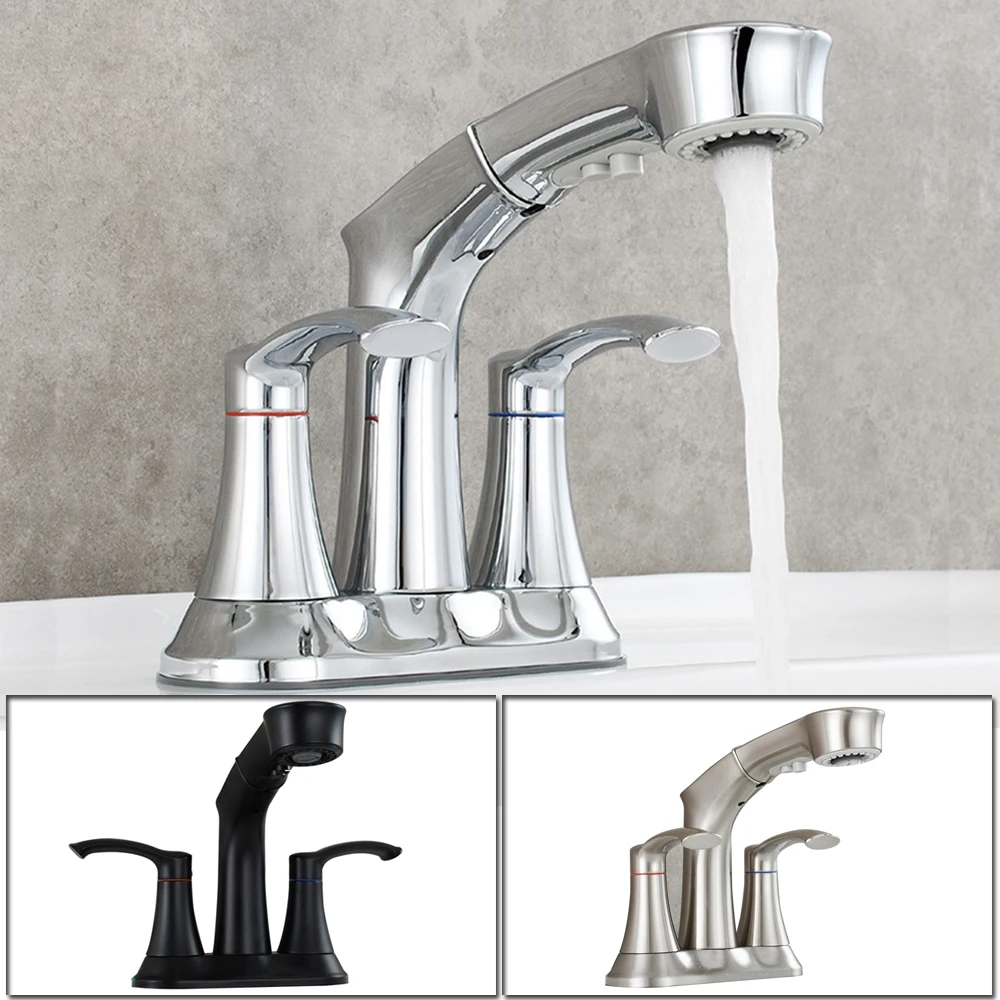 SKOWLL Bathroom Sink Faucet 4 Inch Centerset Vanity Faucet  