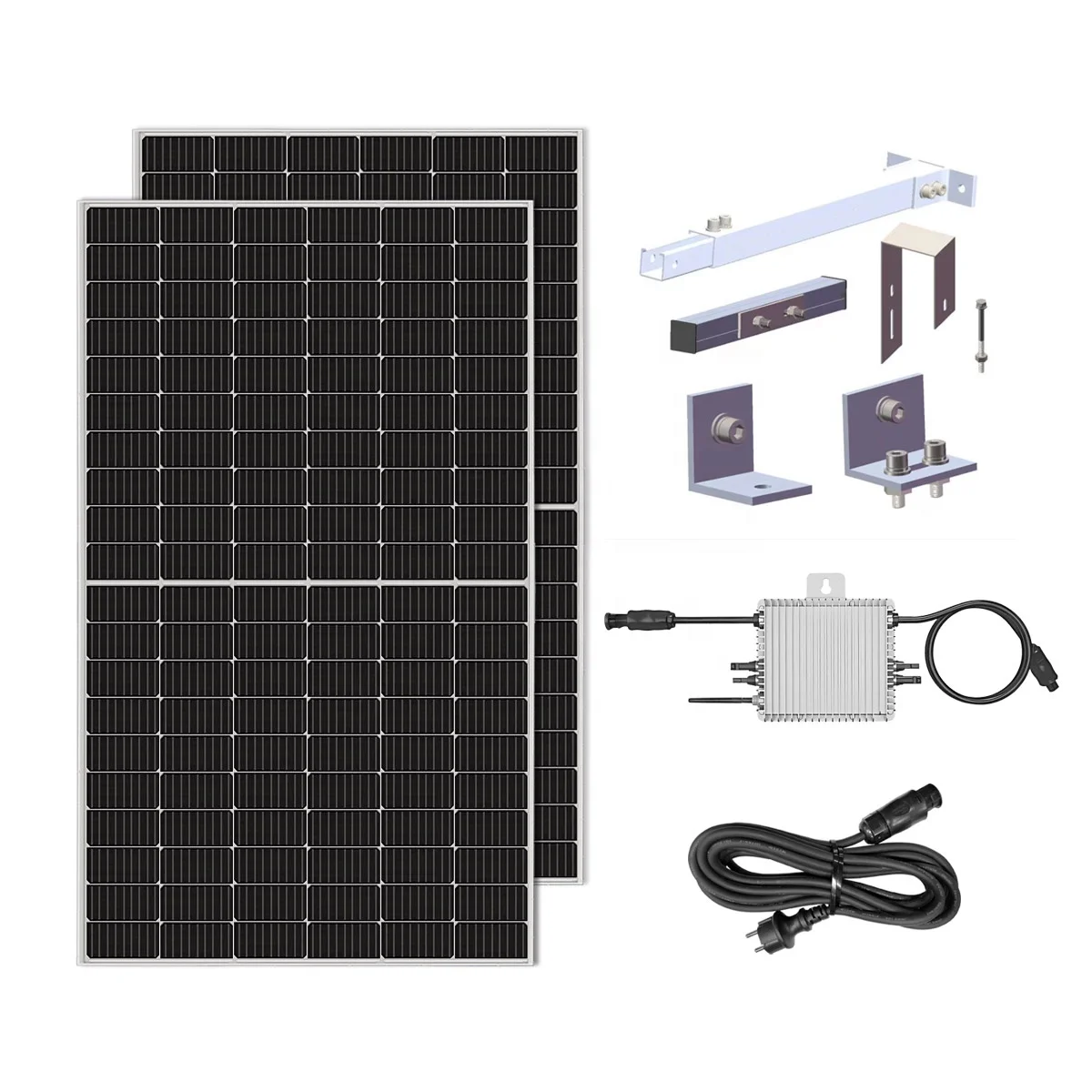 

Balcony Panel Solar 500W 600W 1000W on-grid system Germany grid tied balcony garden solar system kit