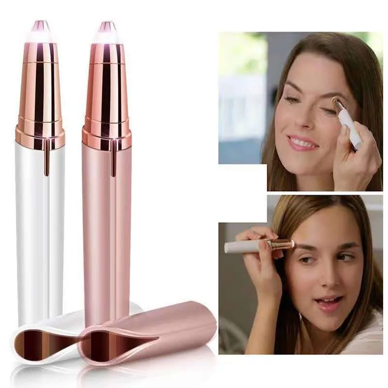 1Pc Electric Eyebrow Trimmer Painless Eye Brow Epilator Mini