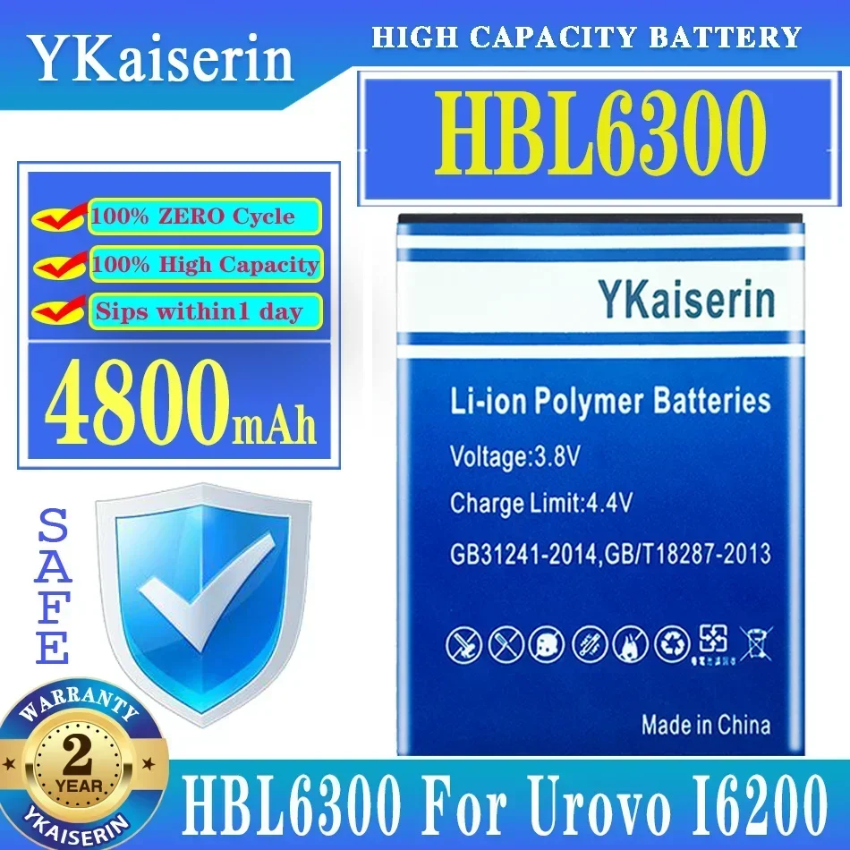 Аккумулятор YKaiserin HBL6300 HBL6000 HBL3000 HBL9000S HBL6310 для Urovo DBK2800 I6200 i6310i i6310B i6310C i3000 PDA i6080 cBK2800