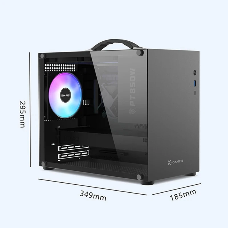 Портативный портативный чехол Power Train X100 материнская плата Mini-ITX/MATX USB3.0 Type-C