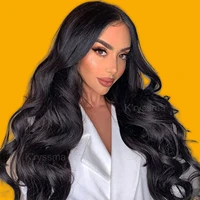 body wave lace front wigs long synthetic wig black wig synthetic lace front wig for women with natural hairline heat resistant