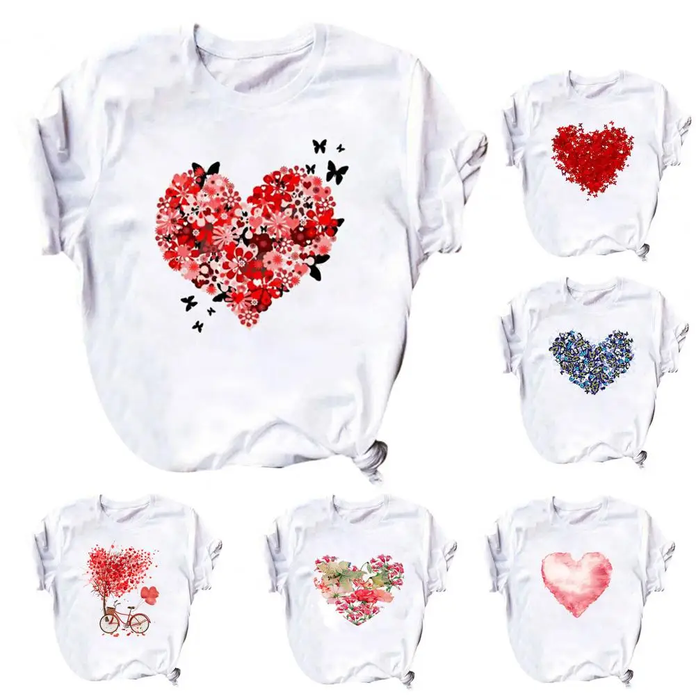 

Модная Свободная блузка-топ, летняя футболка с принтом и круглым вырезом, пуловер с коротким рукавом, дышащий