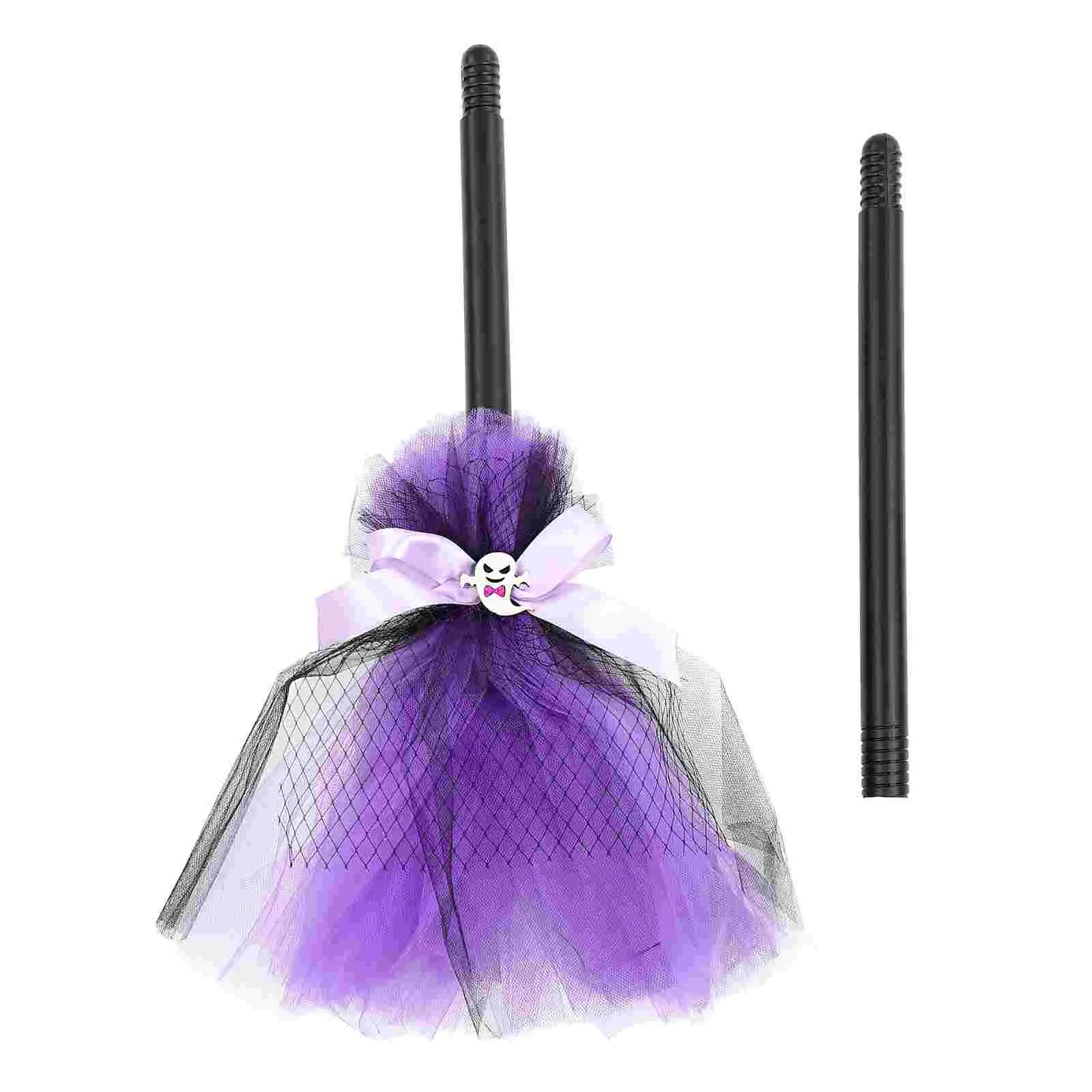 

Witch Broom Broomstick Costume Kids Cosplay Witches Props Party Wizard Prop Flying Accessoriesdecoration Stickdecor Set Mini