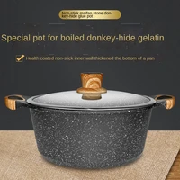 gelatin thickened dedicated pot non stick soup pot for cooking medical stone pan cakes universal cooking donkey hide