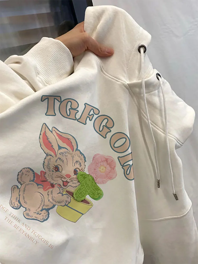 

Толстовка женская оверсайз с мультяшным принтом, пуловер в стиле Харадзюку, повседневный Модный свитшот в стиле Kawaii, унисекс, Женская толст...