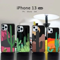 cartoon cactus phone case for iphone 13 12 11 mini pro xs max xr 8 7 6 6s plus x 5s se 2020