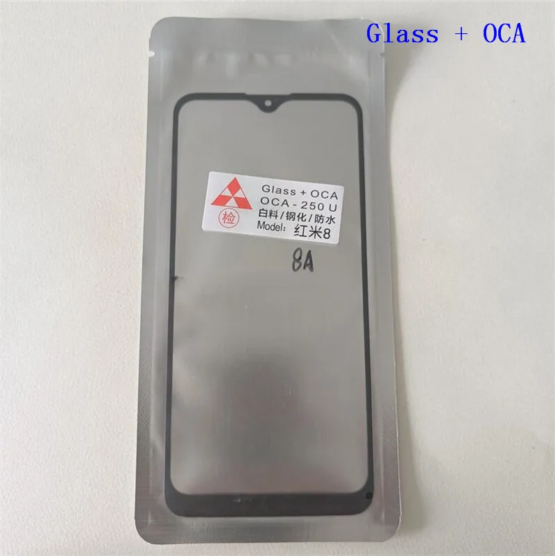 

Передний сенсорный экран + OCA для Xiaomi Redmi 5 Plus 8 8A 9 9A 9C 9T 10, панель ЖК-дисплея, стеклянная крышка, запасные части
