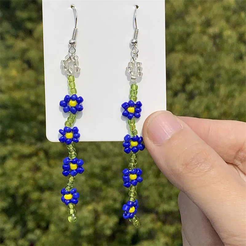 Женские длинные серьги-подвески в форме сердца золотистые свадебный подарок