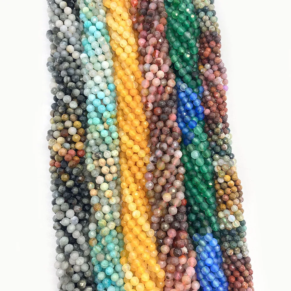 

Round Color Gradient Natural Beads Spaced Scattered Beads For Charm Fashion Jewelry Making Bracelet DIY Necklace Accessories