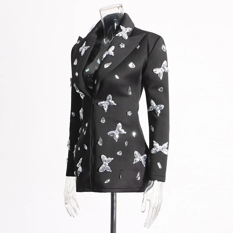 Роскошные хрустальные аппликации в виде бабочки с кисточками и высокой талией на