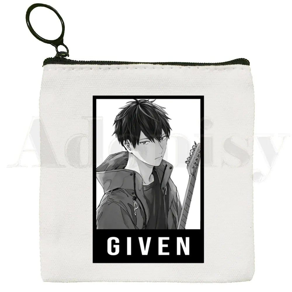 Given Anime Given Yaoi Japanese Manga Mafuyu Music Coin Purse Storage Small Bag Card Bag Key Bag Coin Clutch Bag Zipper Key Bag