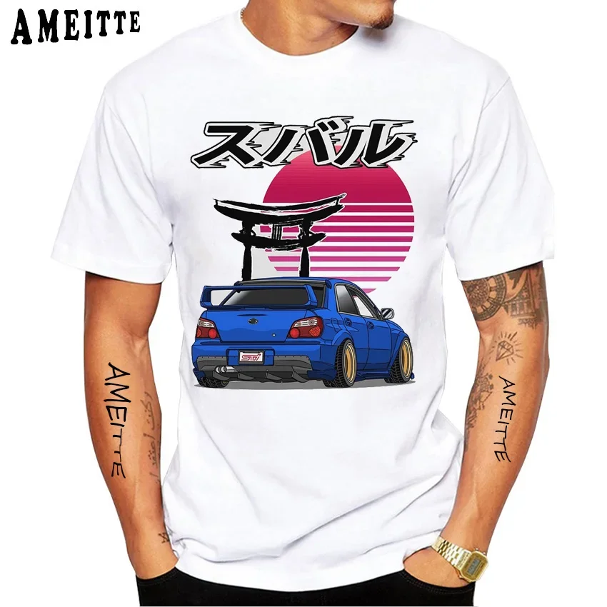Футболка JDM Subie Impreza WRX Bugeye новинка 2000 летняя мужская футболка с коротким рукавом