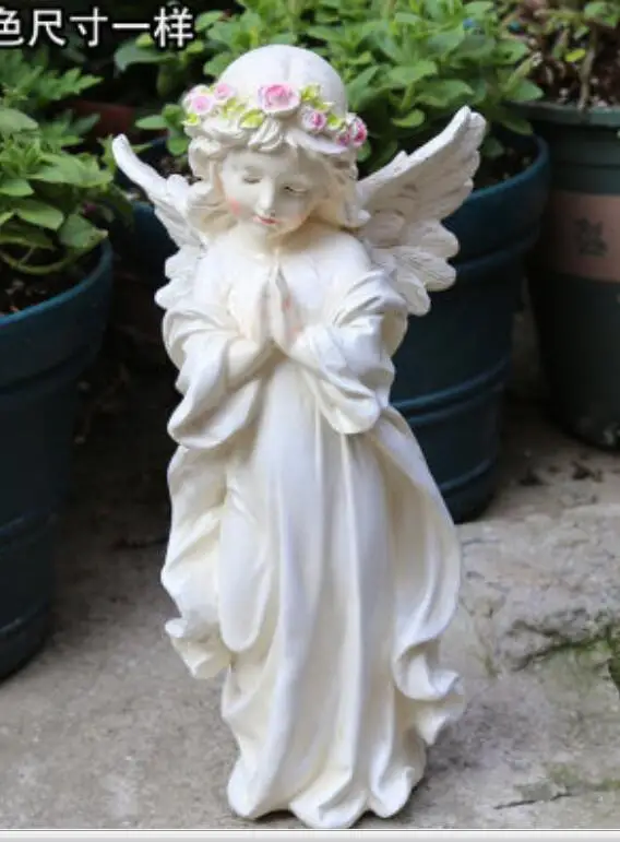 

Figure creative decoration decoration sculpture crafts gardening decoration Creative resin figure American angel decorations