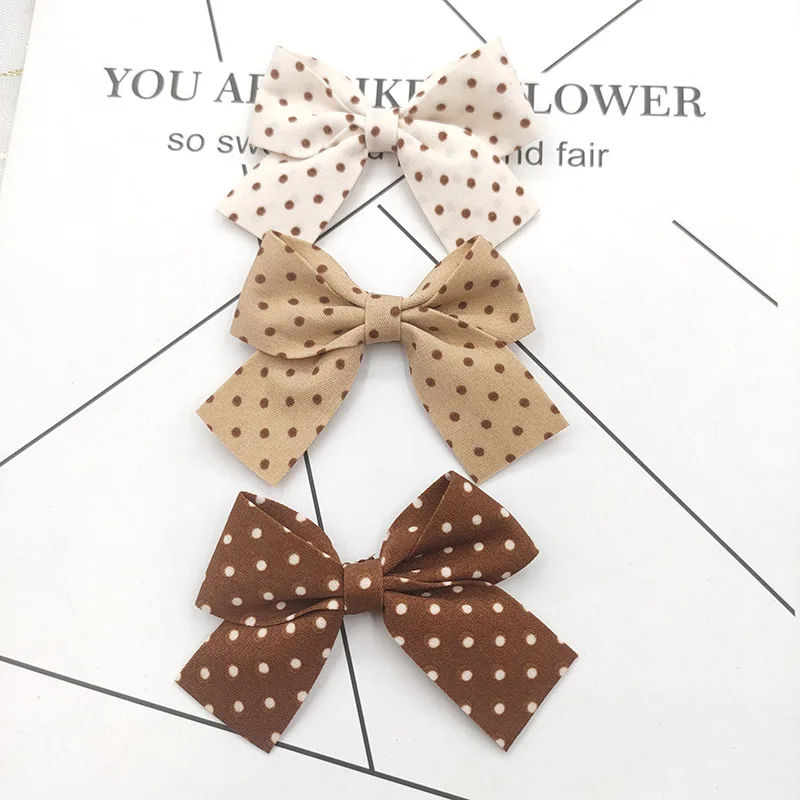 10 шт. новый стиль молочный чай цветная система бант в горошек Сделай Сам головной