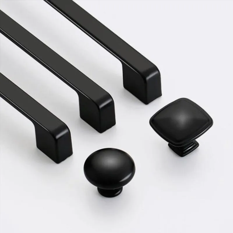 KK &amp FING 1 шт. Современная черная алюминиевая кухонная мебель ручка для шкафа