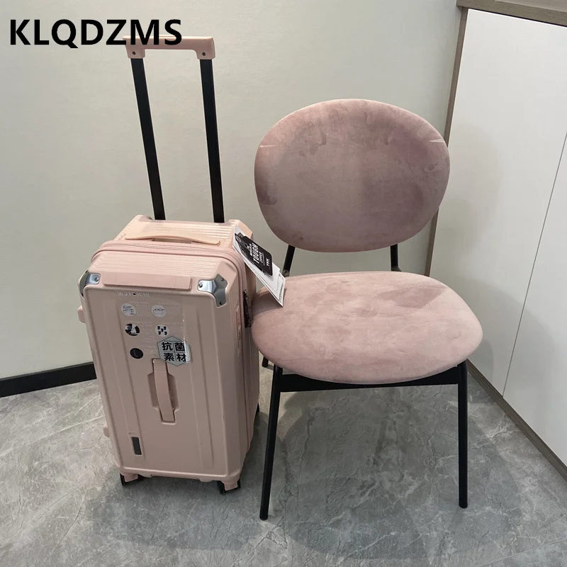 KLQDZMS Fashion Oversized Luggage Female Round Fat Mute universal Wheel Trolley Case Male Good Storage Suitcase Checked
