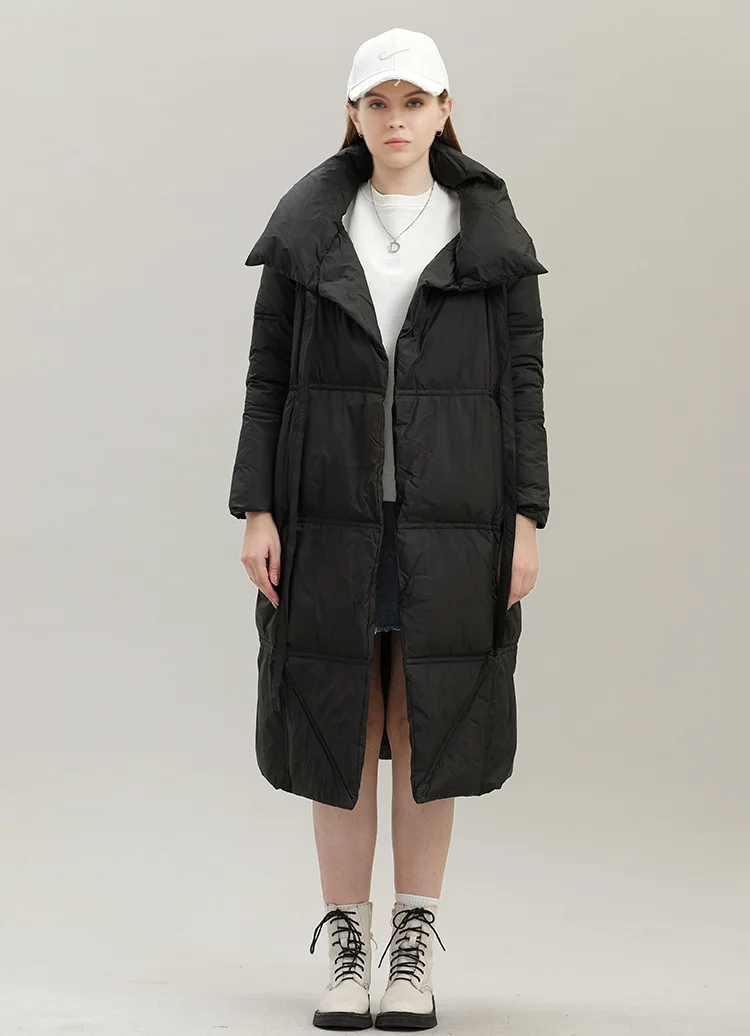 Woman Long 95% duck's down Jacket Loose Fashion Women's Winter Jackets 2022 Ladies down Coat warm White duck down jacket women