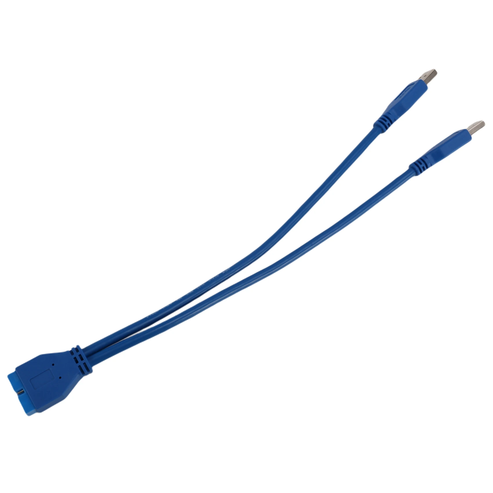 

Синий Кабель-адаптер с 2 портами USB 3.0 типа А папа на 20 штыревой разъем типа «папа»