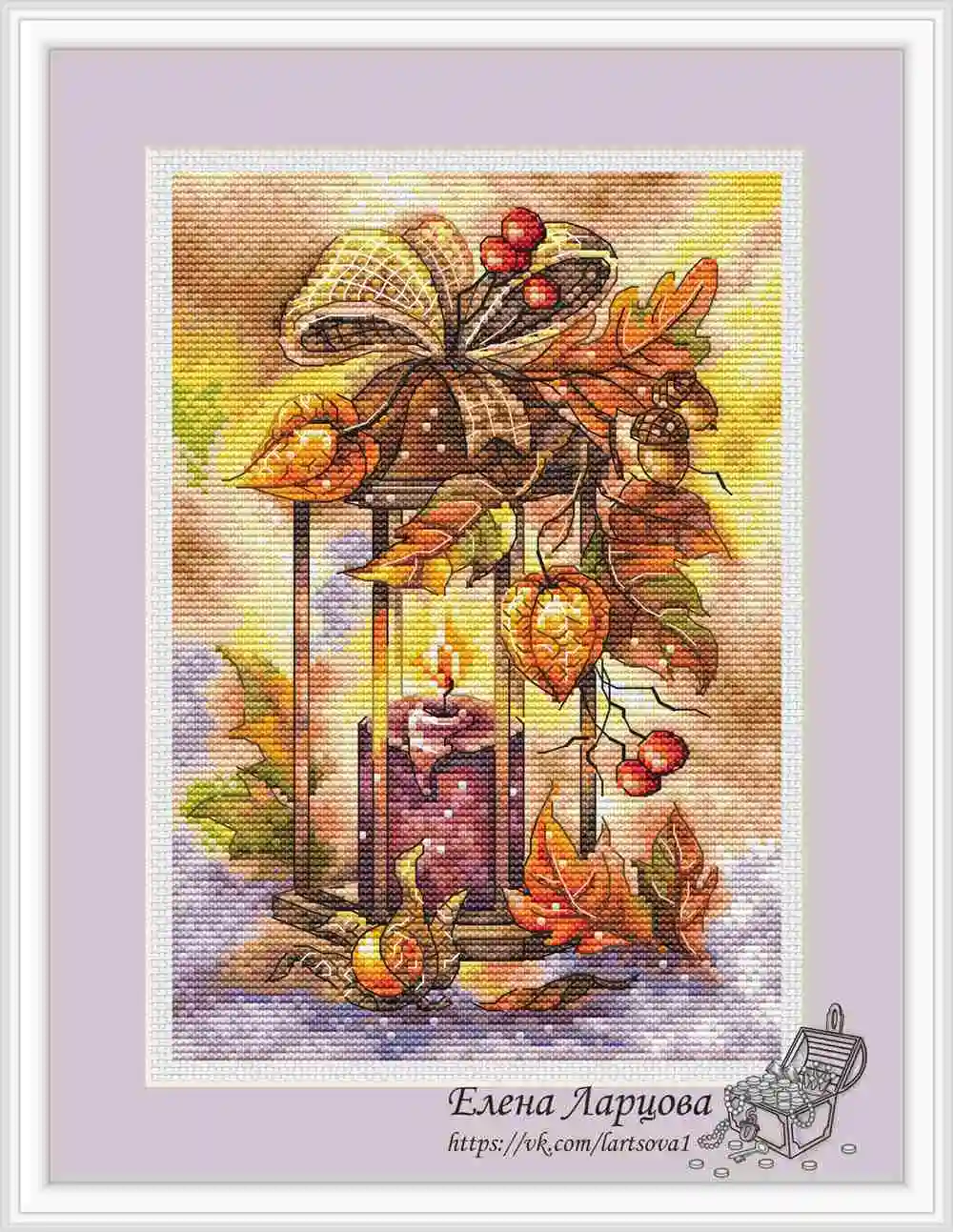 

Four Seasons Lantern- autumn 25-33 Cross stich Kits Homfun Craft Cross Stich Painting Decorations For Home
