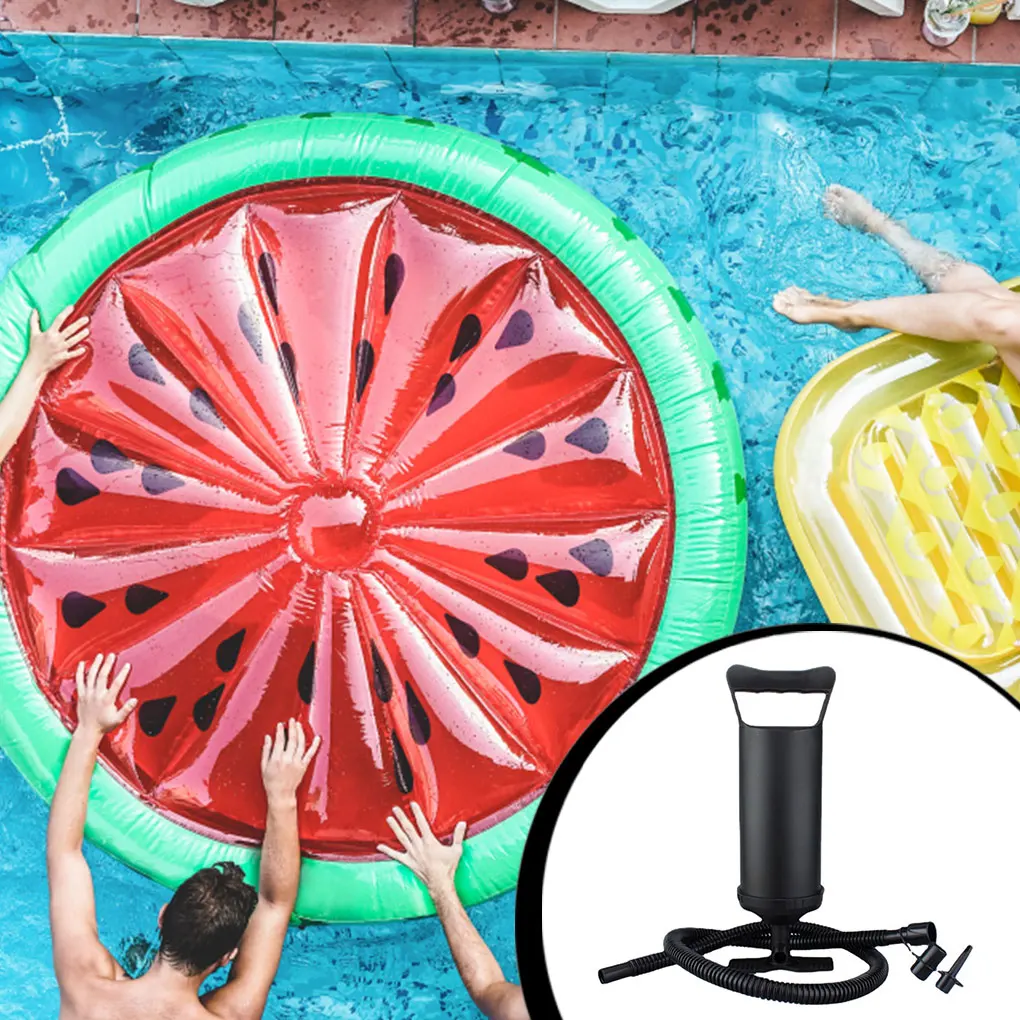 

Пластиковый ручной насос, 12-дюймовый двухсторонний надувной лодочный насос с 3 насадками, 750 куб. См, для плявечерние