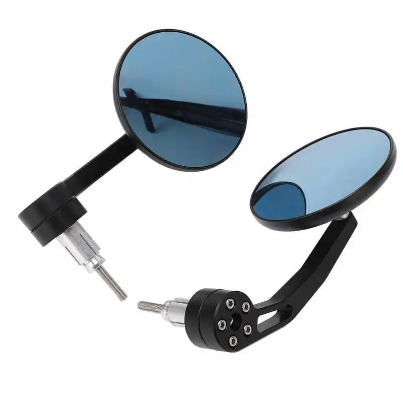 

2PCS Round Motorcycle Rearview Mirror 360° Adjustable Angle Motorbike Handlebar End Rear View Mirror Accessories