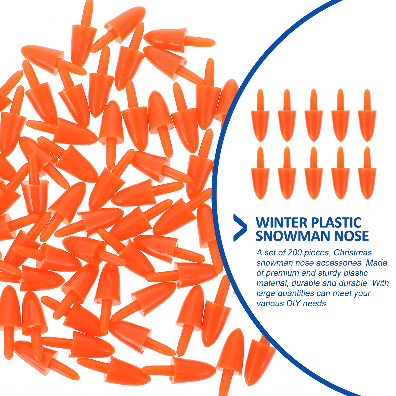 200 шт. снеговик нос праздничные принадлежности для изготовления игрушек DIY