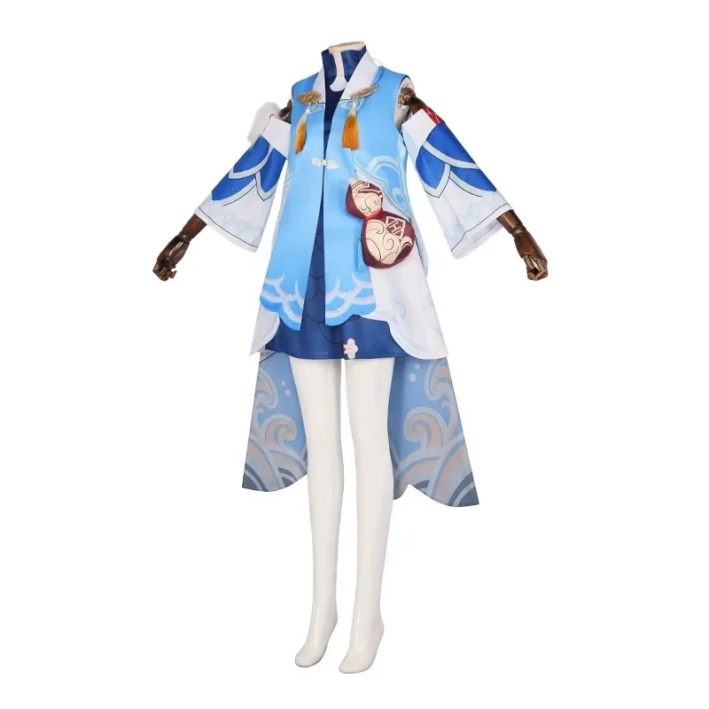 Костюм для косплея Honkai Bailu парик полный комплект карнавальные костюмы с хвостом