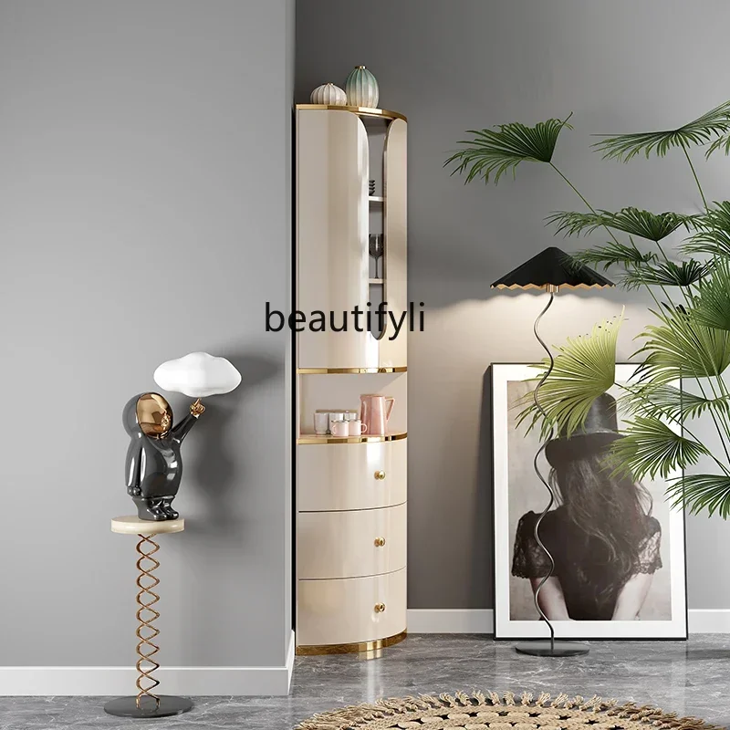 Новый современный минималистичный треугольный шкаф угловой для гостиной