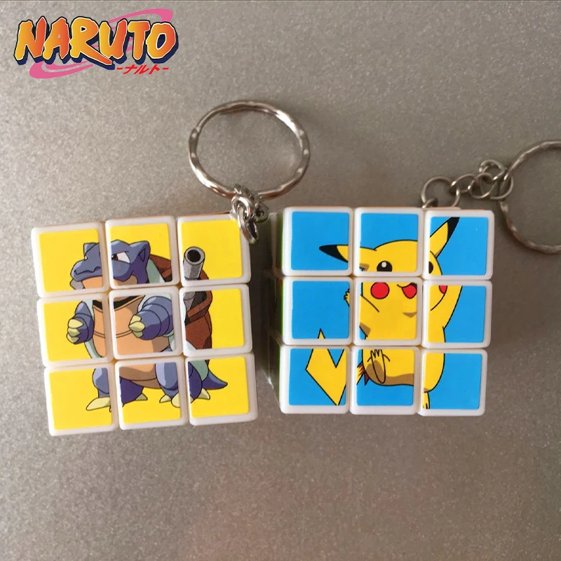 Мини-брелок Кубик Рубика Покемон Пикачу портативная подвеска детский подарок