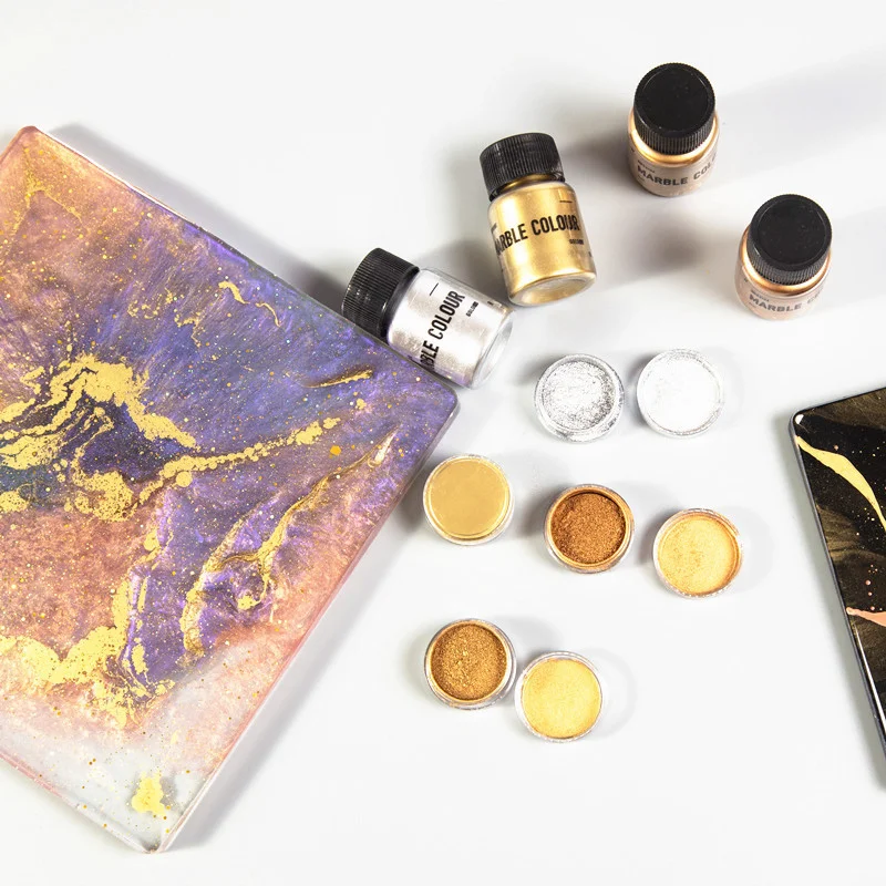 

15g Epoxy Resin Colorant Flash Marble Pigment Mirror Metal Texture Pearl Powder Mold Dye Jewelry Making